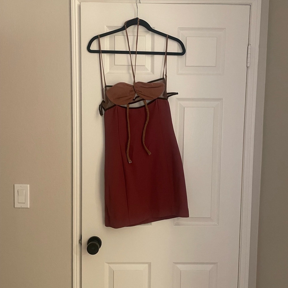 Small Nensi Donald Mini Dress in rusty pink